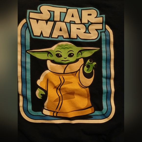 Kids large Yoda star wars print t'shirt - Picture 1 of 4
